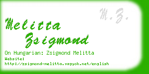 melitta zsigmond business card